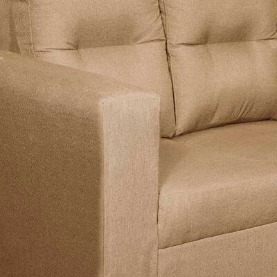 Imagen 2 del producto Juego de Living Diseño A&M Home Loreto Sofá 3 Cuerpos + 2 Pouf 1 Cuerpo  Beige