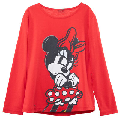 Polera Manga Larga Niña Minnie