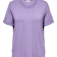 Polera Lisa Manga Corta Mujer Only Carmakoma Morado