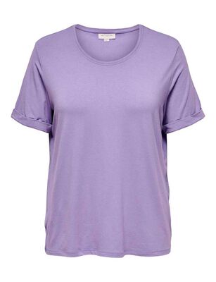 Imagen 1 del producto Polera Lisa Manga Corta Mujer Only Carmakoma Morado