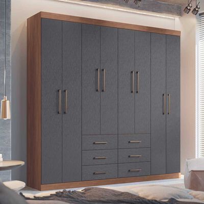 Imagen 1 del producto Clóset Onessta Liberpool 8 Puertas 6 Cajones Jatoba Grafito