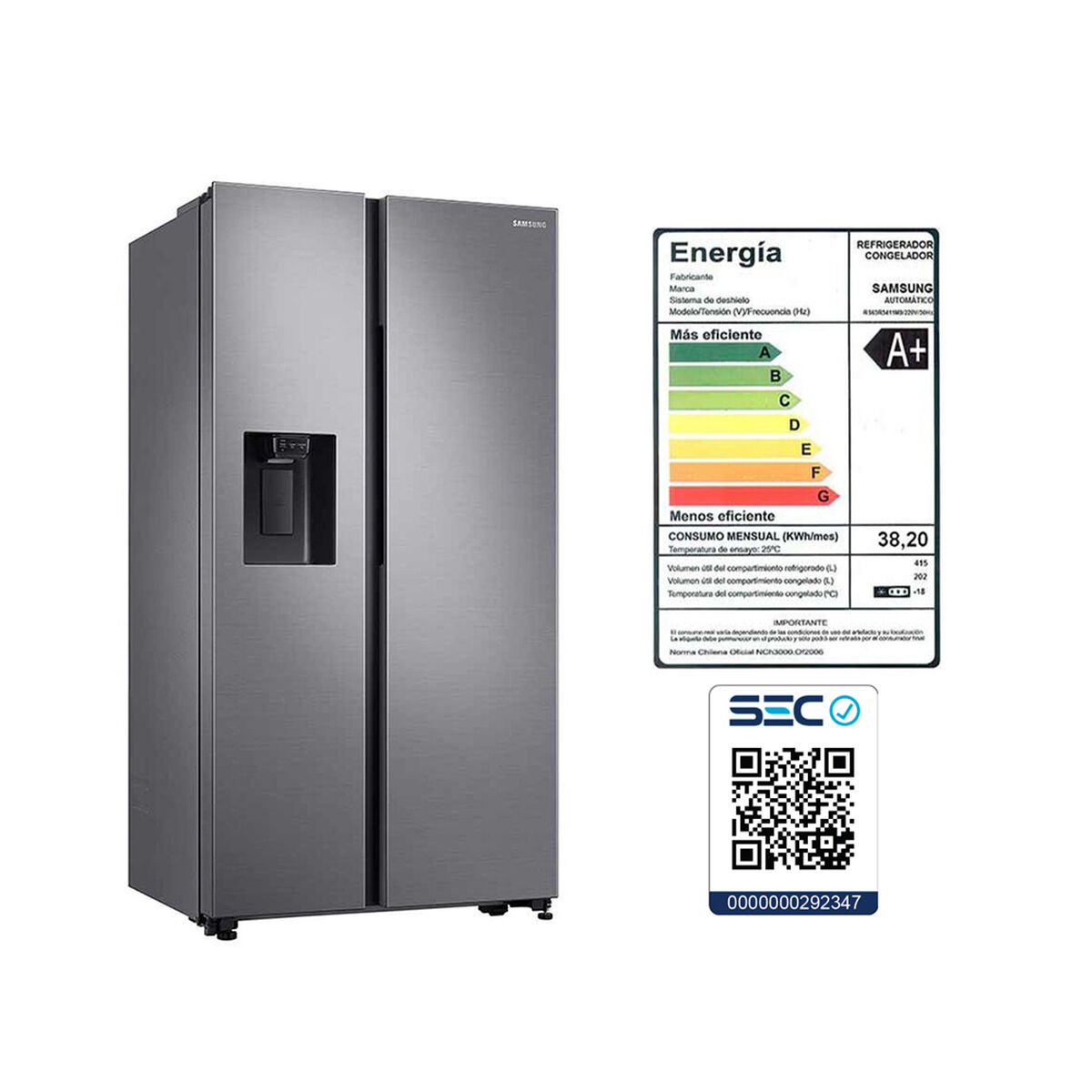 Refrigerador Side by Side Samsung RS65R5411M9/ZS 617 lt