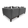 Seccional Derecho Living Factory Berlin 4 Cuerpos Gris