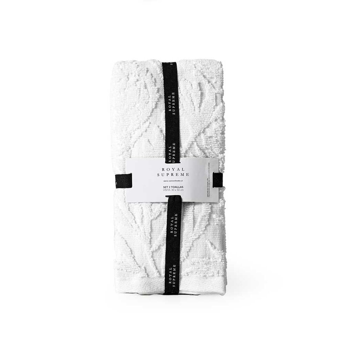 Set 2 Toallas Royal Supreme Flora White