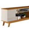 Rack TV Di Poretti Design Colorado Hasta 75" Caf&eacute; Claro