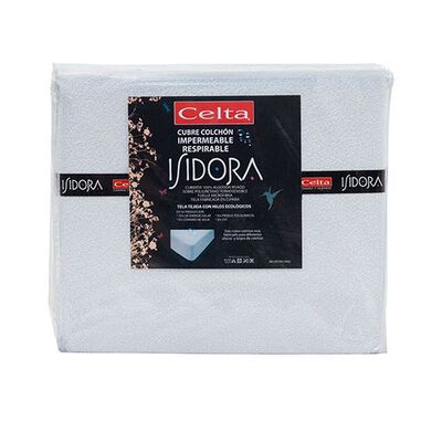 Cubrecolchón Celta 2 Plazas Impermeable Respirable Blanco