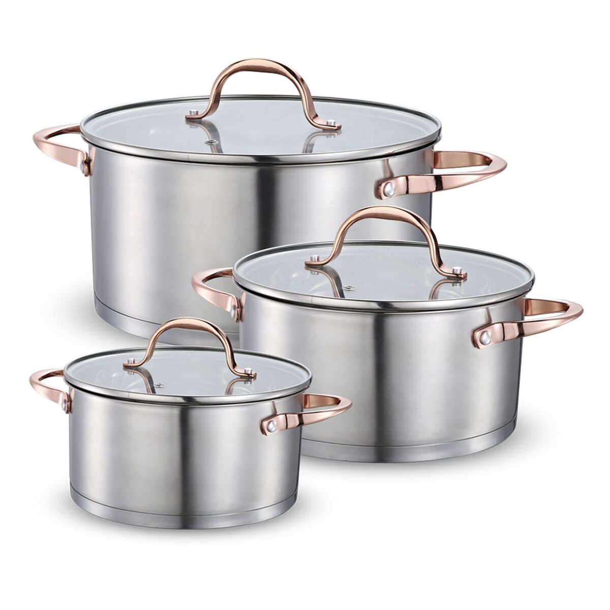 Batería de Cocina Acero Inoxidable Wens 6 Piezas