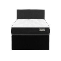 Cama Nido Belsogno 1 Plaza One Black + Respaldo Black Tapizado