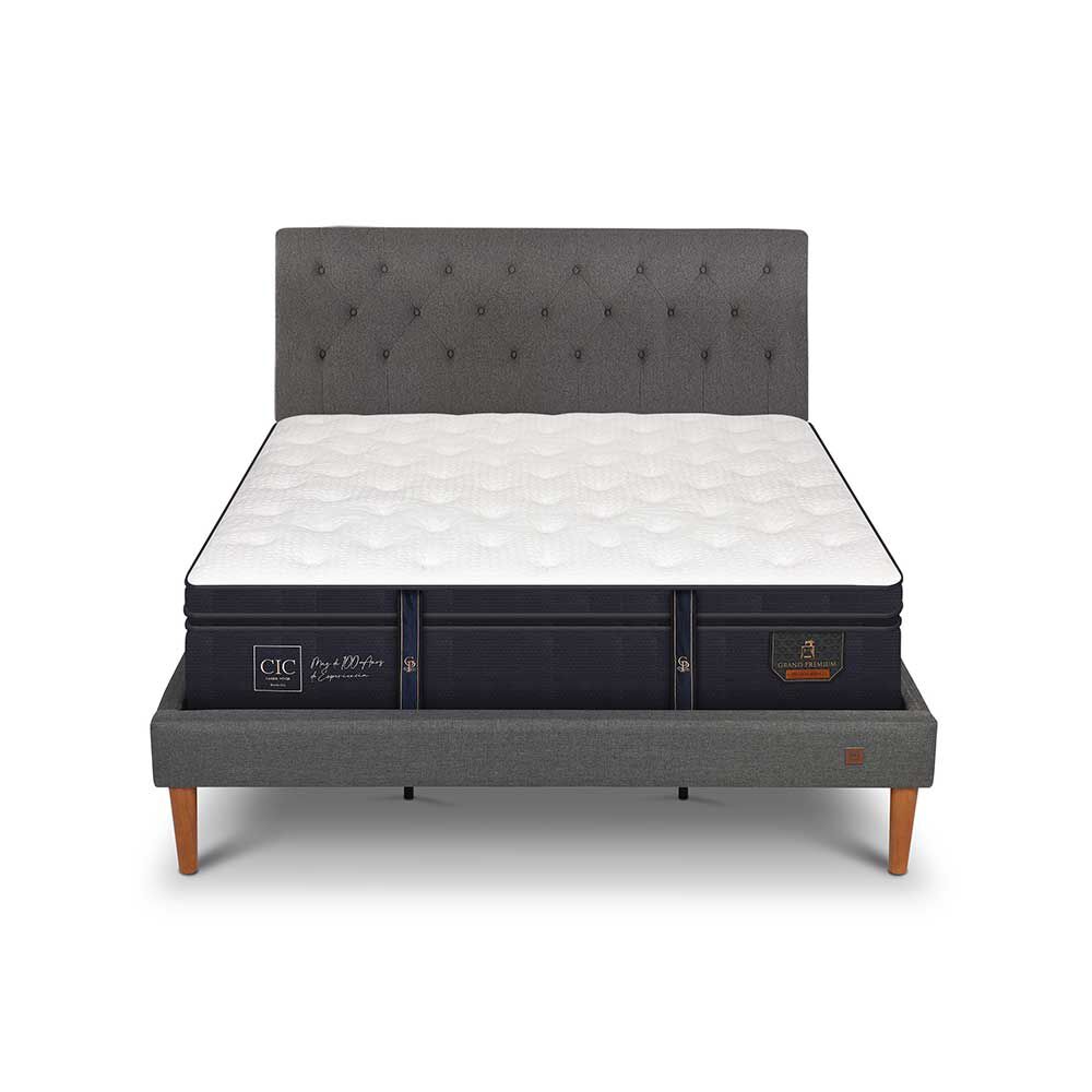 Cama Europea CIC King Grand Premium + Respaldo
