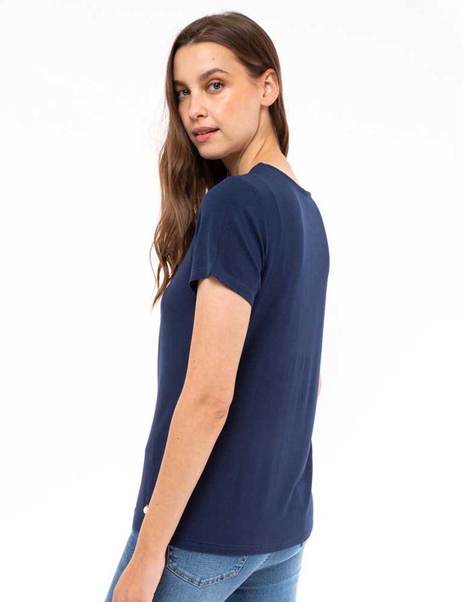 Polera Con Estampado Manga Corta Mujer Zibel
