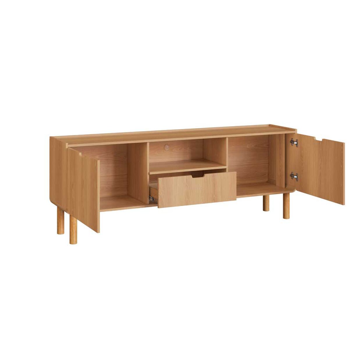 Rack Decocasa Aura hasta 75" Caf&eacute;
