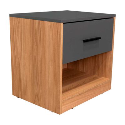 Imagen 1 del producto Velador Tuhome Girona 1 Cajón Fresno Plomo