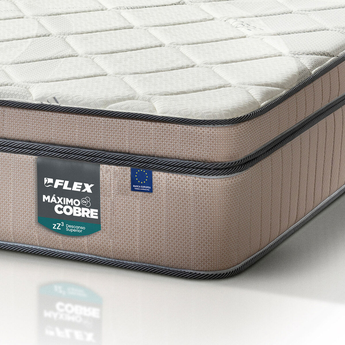 Colch&oacute;n Flex 1,5 Plazas M&aacute;ximo Cobre