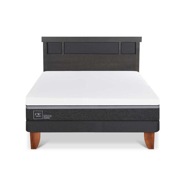 Cama Europea CIC 2 Plazas Ortopedic Advance + Respaldo Dublin