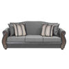 Juego de Living Innovamuebles New Bugambilia Sofá 3 Cuerpos + Dos Sillones 1 Cuerpo Gris Claro