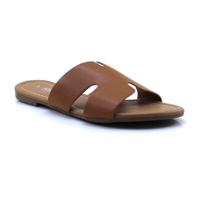 Sandalia Mujer Icono Camel, Negro, Rojo