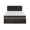 Cama Europea CIC Iron Smart 2 Plazas Ortopedic + Respaldo Black Tapizado + Fald&oacute;n