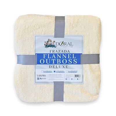 Imagen 1 del producto Frazada Poliéster Doral 2 Plazas Deluxe Crudo