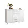 C&oacute;moda Vekkahome Fontana 7 Cajones + 2 Puertas Blanco