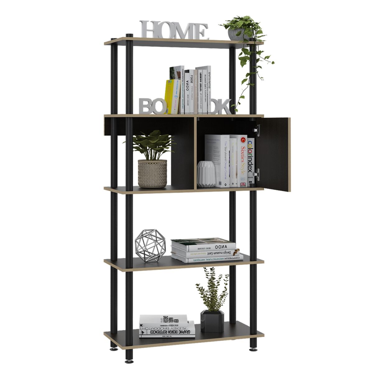 Biblioteca TuHome Cubik 2 Wengue/Duna