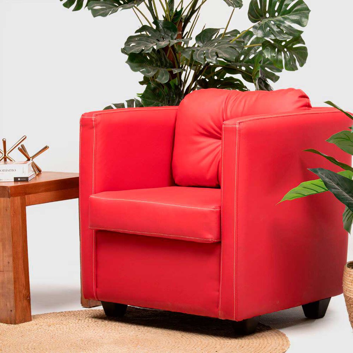 Poltrona Cabsur Caburga PU Rojo