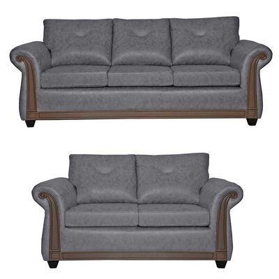 Juego de Living Black Factory Bristol 5 Cuerpos Gris