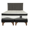 Cama Máximo Carbono Super King + Respaldo Design Grafito