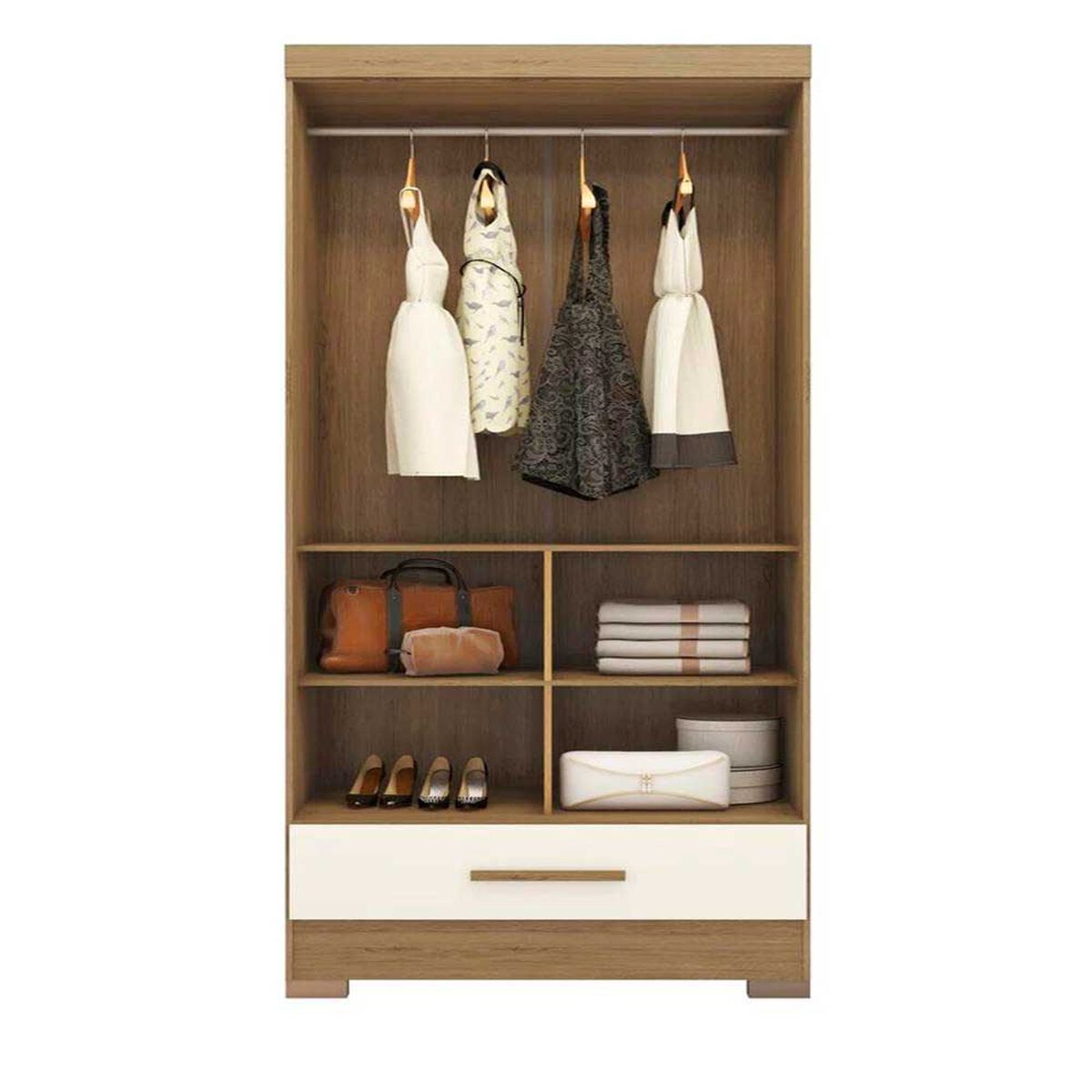 Clóset Altavision Versatile  Puertas 1 Cajones Nature White