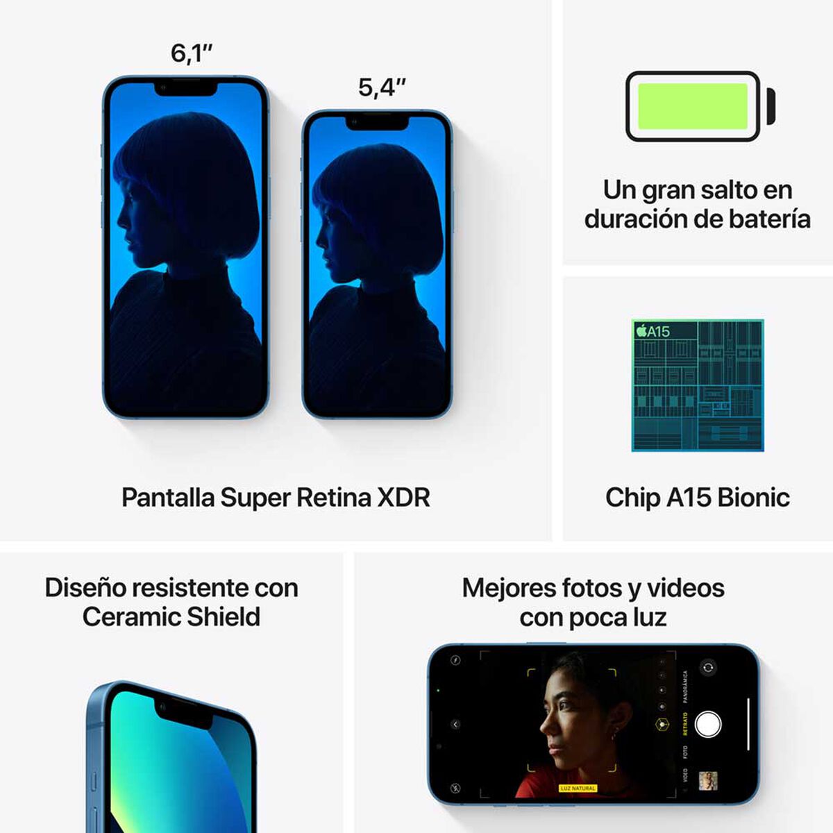 Celular Apple iPhone 13 128GB 6,1" Azul Liberado