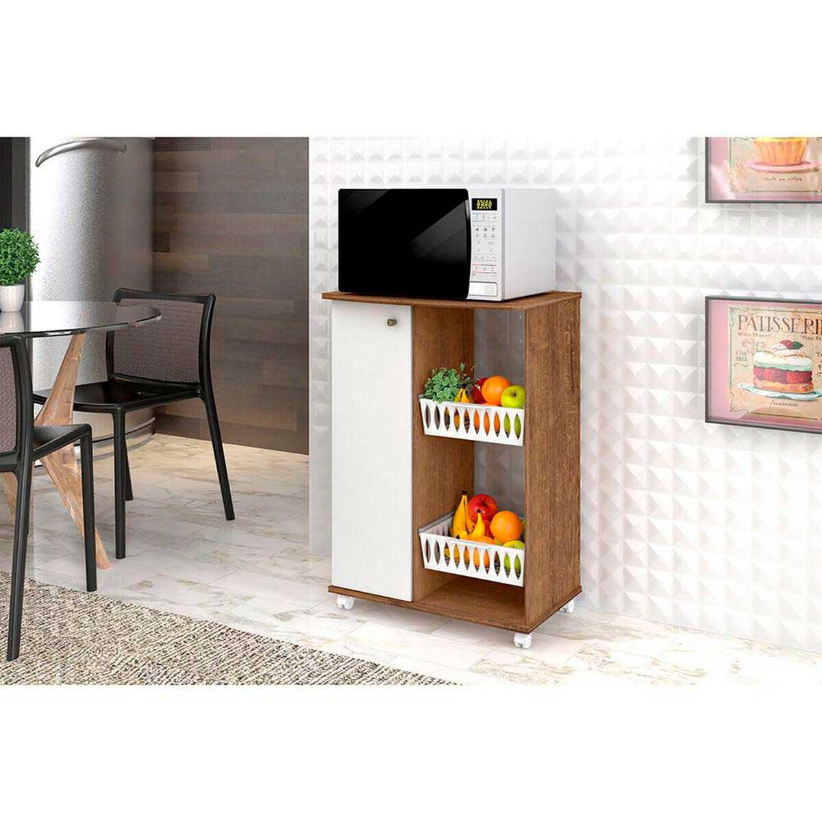 Mueble de Cocina Casanova 1 Puerta Nature / Blanco