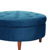 Pouf Latam Home Paris Tela Velvet Azul Petróleo