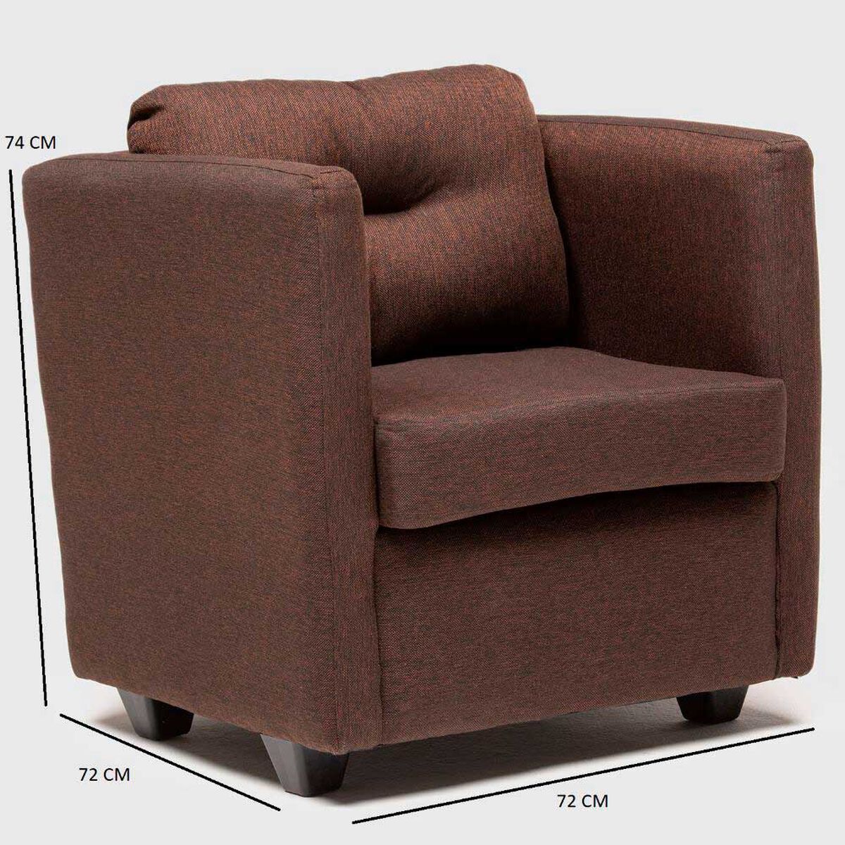 Poltrona Cabsur Caburga Tela Chocolate