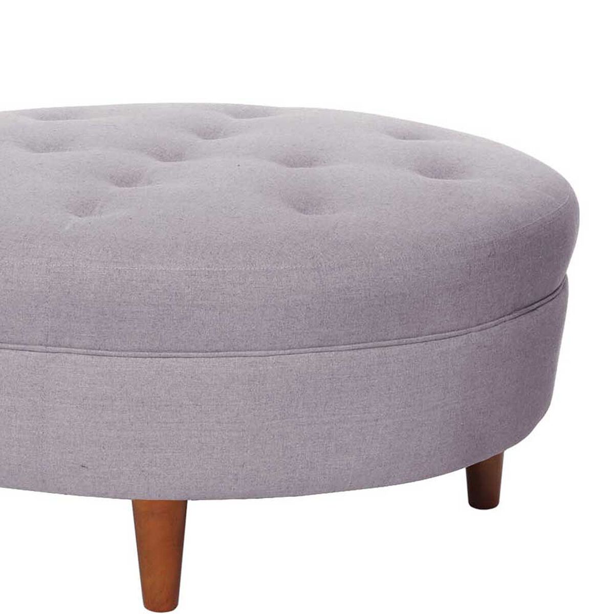 Pouf Latam Home Paris Lino Gris Claro