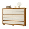 Cómoda Vekkahome Dueto 10 Cajones Café Beige