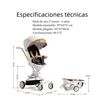 Coche de Paseo 360° 3 En 1 Reclinable Lubabycas Blanco
