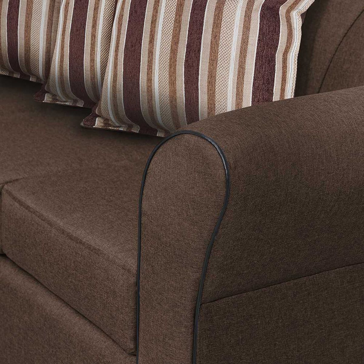 Juego de Living Innovamuebles Ducal Sofá 3 Cuerpos + Dos Sillones 1 Cuerpo Chocolate
