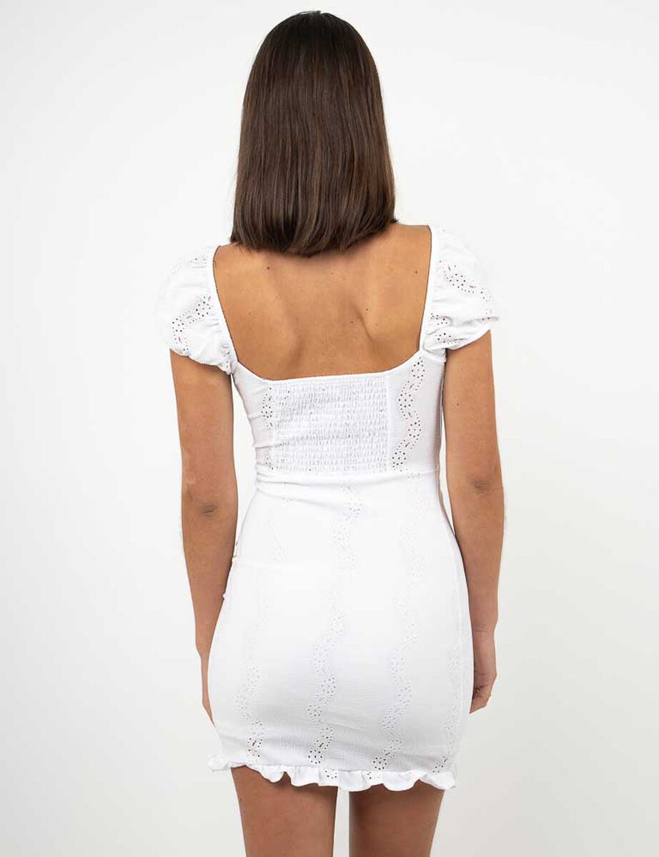 Vestido Mini Manga Corta Mujer Icono