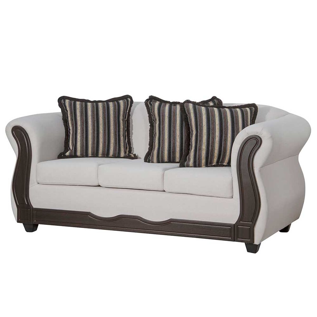 Juego de Living Black Factory Sofia 5 Cuerpos Crudo