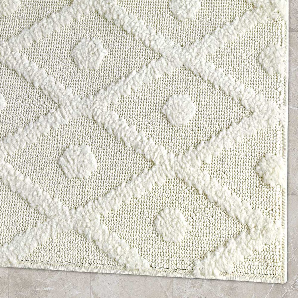 Bajada de Cama Modalfo Palafito Blanca 70 x 150 cm