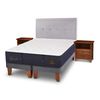 Cama Europea CIC Base Dividida 2 Plazas Grand Premium + Respaldo + Veladores