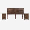 Cama Europea Rosen Base Dividida King Autonomy + Respaldo + 2 Veladores Dolce