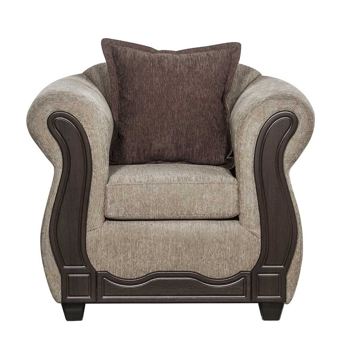 Juego de Living Black Factory Barcelona Sofá 3 Cuerpos + Dos Sillones 1 Cuerpo Beige