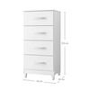 Cómoda Vekkahome Mobi 4 Cajones Blanco