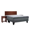 Combo Cama Europea 2 Plazas Celta + Respaldo + 2 Veladores Casanova