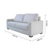 Sofá Cuero Yardas Argos Off White 2 Cuerpos