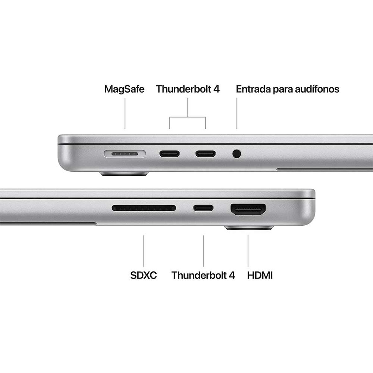 Notebook Apple MacBook Pro Chip M4 16GB 512GB SSD 14,2" Plata