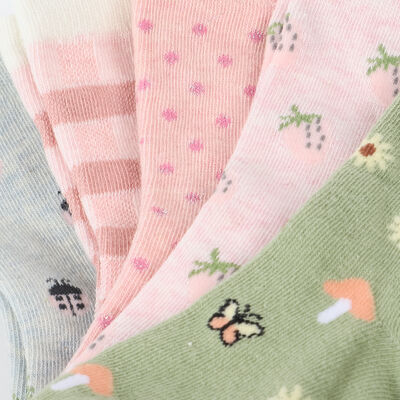 Imagen 2 del producto Pack 5 Unidades Calcetin Beba Largo de Algodón Chess Verde