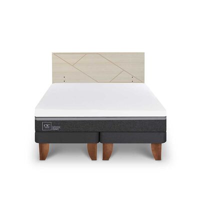 Imagen 1 del producto Cama Europea CIC Base Dividida 2 Plazas Ortopedic Advance + Respaldo Villarrica Alpino