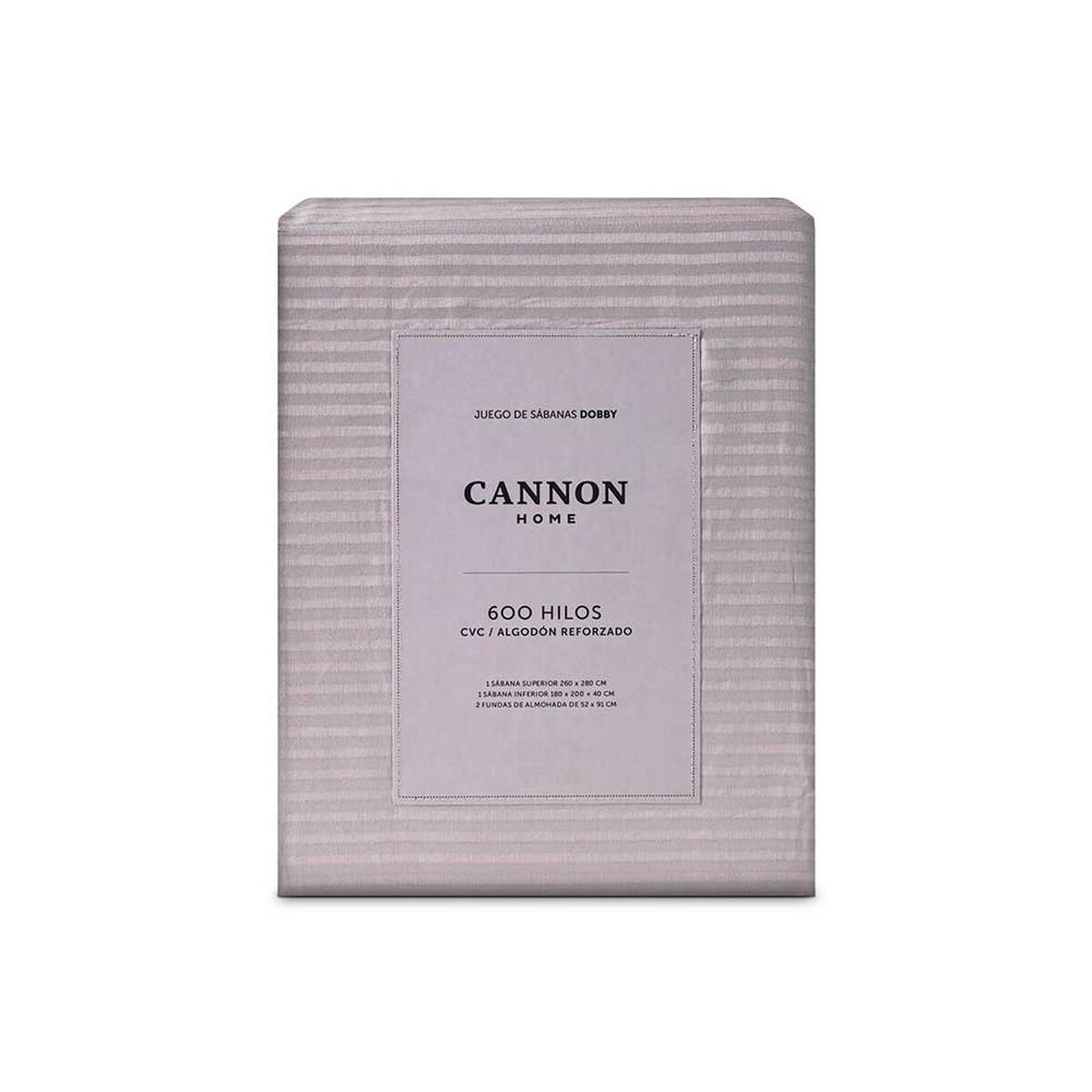 Juego de S&aacute;banas CannonKing 600 Hilos Dobby Mauve