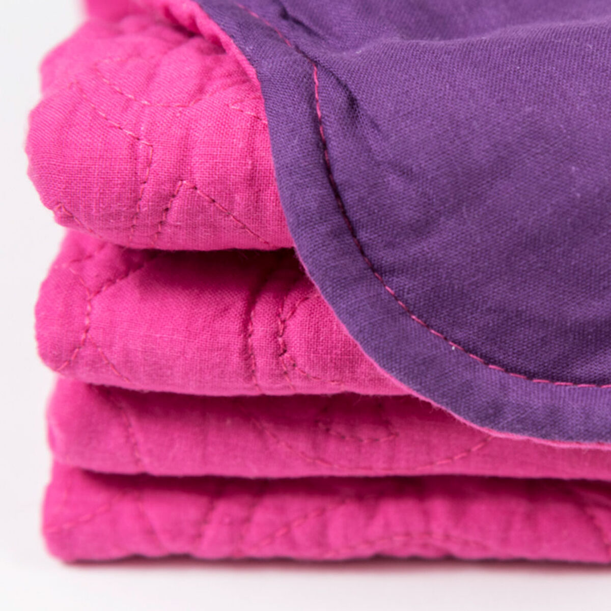 Cubrecama Fuscia/Morado 2 Plazas